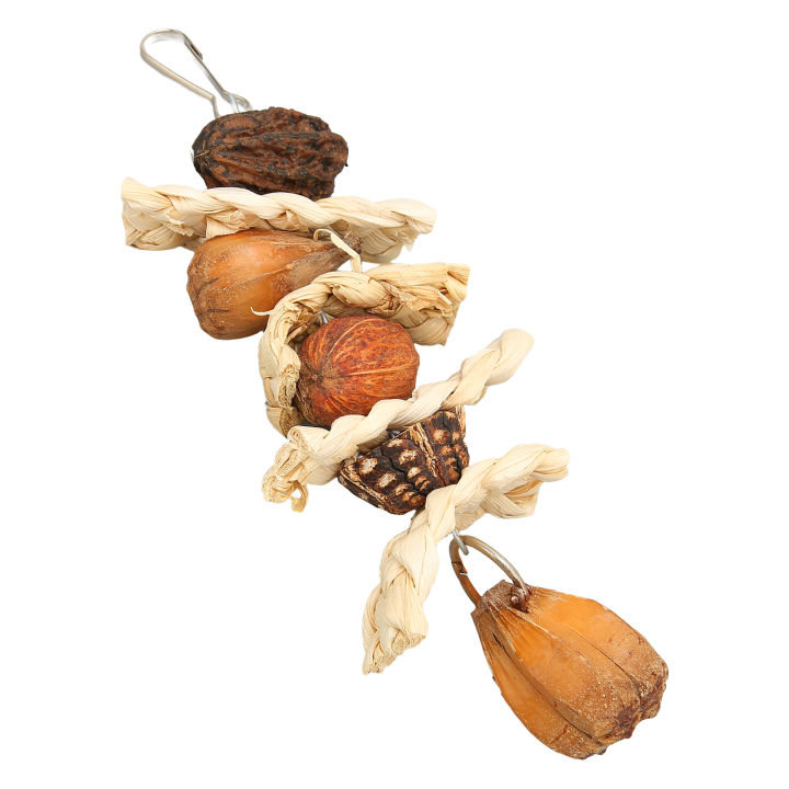 Parrot%20Chew%20Toy,%20Bird%20Gnawing%20Toy%20Natural%20Corn%20Leaf%20and%20Nut%20for%20Home%20Use%20-%20Image%205