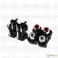 2Pcs PCB Mount Stereo Audio Video Jack AV/RCA Socket 4 Position Female Connector. 