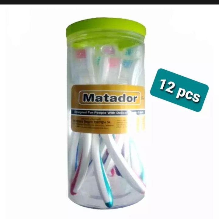 Matador Soft ToothBrush With Cap- 1 Jar -12 Pcs