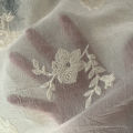 chiffon embroidery gauze curtain curtain wedding dress fabric wholesale cotton sand floral towel embroidery mesh lace. 
