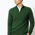 Men's Fashionable Hign Neck Zipper Jumper.. 