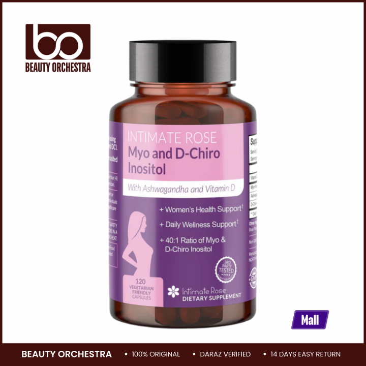 Intimate Rose Myo-Inositol & D-Chiro Inositol Supplement - 120 Veg Capsules