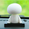 Baymax Robot Shaking Head Car Ornament: Cute and Playful Dashboard Decor - Nodding Ornaments to Inject Fun and Character into Your Commute.