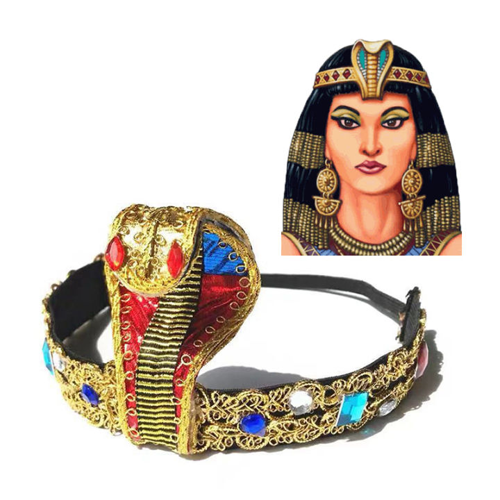 Relax Snake Shaped Headpiece Cleopatra Headdress Egypt Queen Hair Accessories Belly Dance Headband Halloween Cosplay Party Props