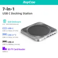 RayCue 7 in 1 USB C HUB for Mac Mini Hard Drive Docking Station HDD SATA Enclosure SD TF Card Reader USB 3.0 for Mac Studio Dock. 