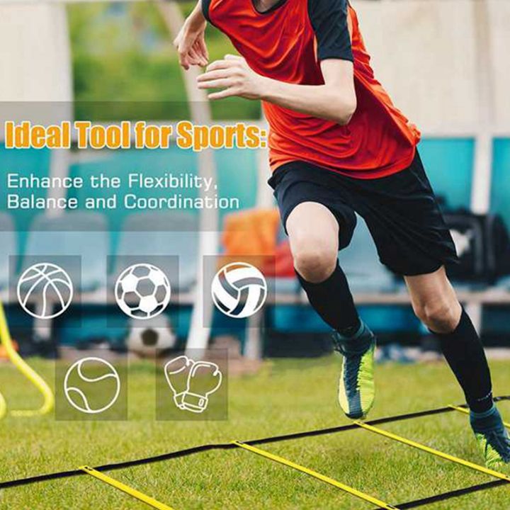 JAERBEE%20Agility%20Ladder%20Set%2020Ft%20Adjustable%20Speed%20Training%20Ladder%20with%2012%20Football%20Training%20Disc%20for%20Soccer,%20Sports%20Training%20-%20Image%203