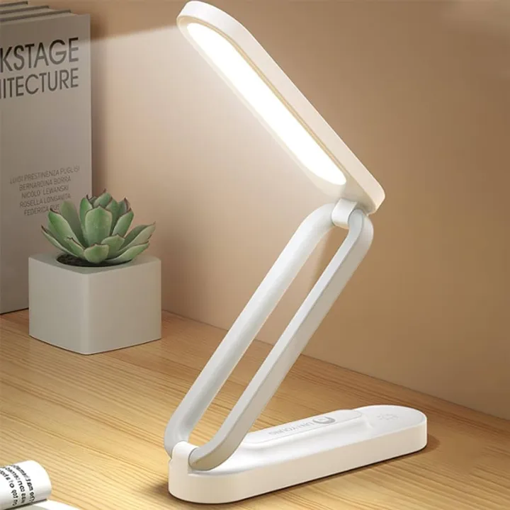 รูปสินค้าโคมไฟตั้งโต๊ะพับได้ LED สีขาว
