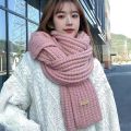 1Pcs Winter Scarf for Women Muffler for Women girls soft Wool/plush Long Winter/Autumn Scarf Winter Women Neck Warmer for Gift. 