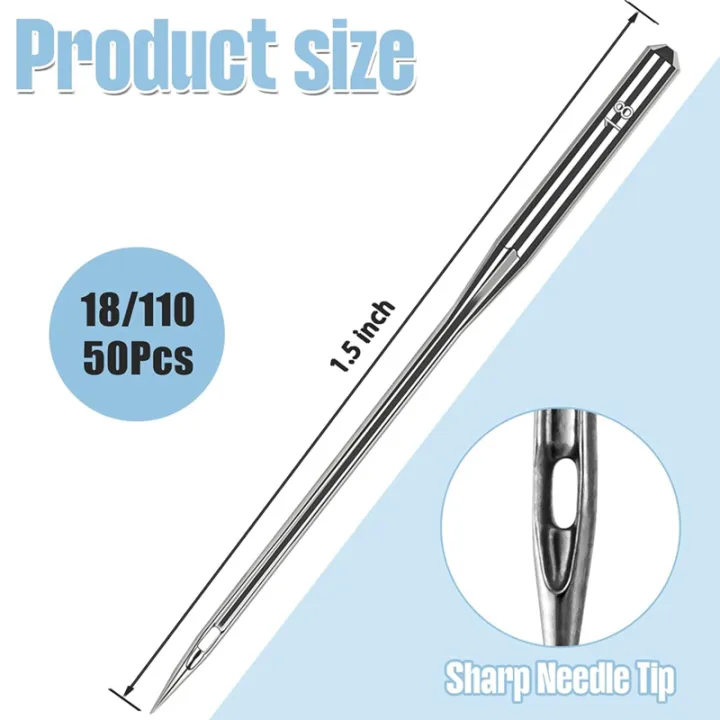 Universal%20Size%20110/18%20Heavy%20Duty%20Sewing%20Machine%20Needles%20for%20Home%20Sewing%20Machine%2050Piece%20-%20Image%202