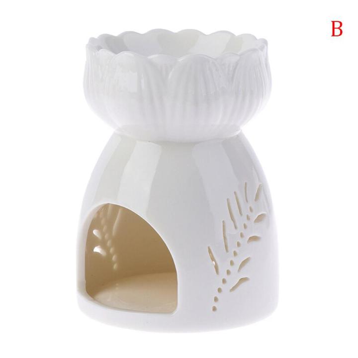 【happy one】Ceramic Candle Oil Incense Burner Essential Oil Burner Porcelain Home Living Room Decoration