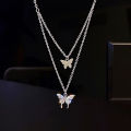 Fashionable Chain Double Layer Butterfly Necklaces for women New Collection.