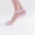 New design multicolor japanese women's nylon crystal breathable lace socks.