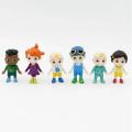 6pcs/set Anime Cocomelon Action Figures PVC Family Sister Brother Friends Baby JJ Model Toys For Kids Festival Gift Superman. 