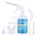 500/300ml Ear Cleaner Kit for Adults Kids Spiral Ear Wax Remover Plastic Water Irrigation Bottle Ear Care Washing Safety Squeeze. 