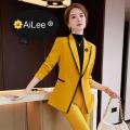 Women's England Style Elegant Suit Jacket Summer Fashion Full Sleeve Office Ladies Casual Blazer Senior Blazer Feminina Oversize. 