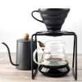 Drip Coffee For Filter Cup Holder Shelf Geometry Coffee Dripper Stand V60 Drip Metal Special Frame For Barista Black -  Black. 