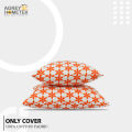 Cushion Cover Orange & White (16"x16") Only Cover. 