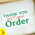 60 Pieces or 120 Pieces Shape Cutting Attractive Eye Catchy Thank you Business Sticker gift sealing label sticker water cup jar decoration. 