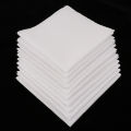 5/10pcs Mens White Handkerchiefs Cotton Square Super Soft Washable Hanky Chest Towel Pocket Towel for Wedding Eating food. 