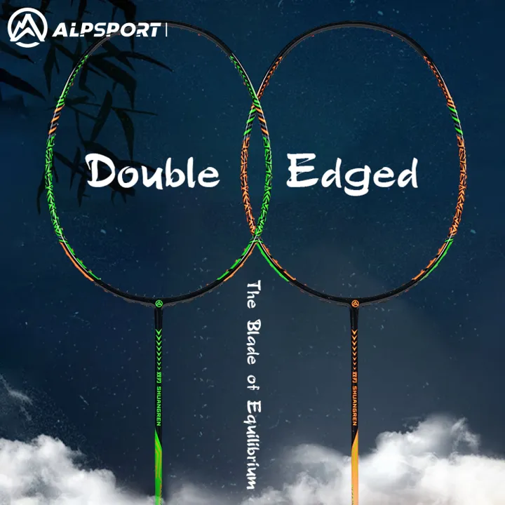 ALP-SPORT%20ALP%20SR%20Dual%20Face%209U%2058g%20Ultralight%20100%25%20T800%20Carbon%20Fiber%20Badminton%20Racket%20%7C%20Max%2035Lbs%20Strung%20%7C%20G5%20Handle%20%7C%20Professional%20&%20Beginner-Friendly%20-%20Image%202