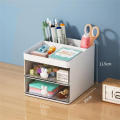 【Stylish】 Plastic Desktop storage box Multi-functional Makeup Cosmetic storage Drawer divided plastic box for Vanity table. 