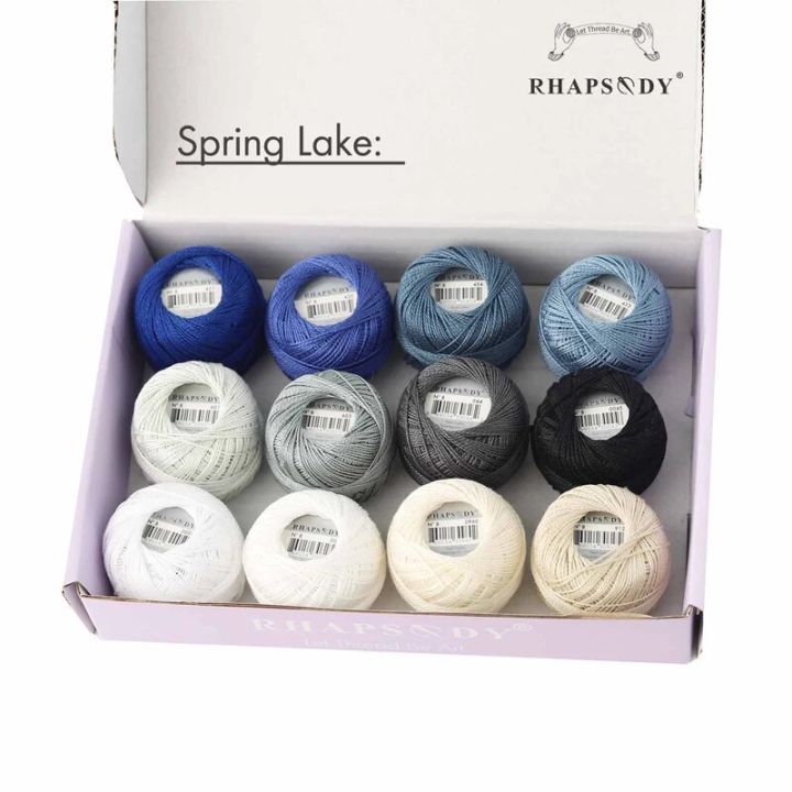 Rhapsody%20Size%20#8%20Pearl%20Cotton%20Crochet%20Thread%20Embroidery%20Craft%20Needle%20Cross%20Stitch%20Egyptian%20Cotton%20Mercerized%2012%20Balls%20Set%20-%20Image%207