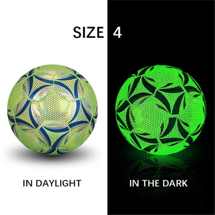 Size%204%20Children'S%20Football%20Dazzling%20Glow%20in%20the%20Dark%20Training%20and%20Game%20Ball%20Long-Lasting%20Brightness%20-%20Image%203
