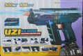 UZI Ice Horn Electric Water Gun – 800ml Capacity | 10m Range | Colorful Lights | Rechargeable Battery. 