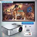 Tophoniex C9 Miracast Portable Projector 4200 Lumens Built-in Lens 1080p Resolution Supports Noise Reduction Mini Projector. 