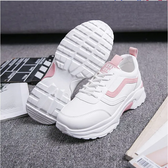 New Hot Korean Fashion White Rubber Shoes White Sneakers For Women