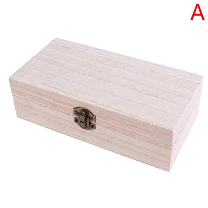 Retro Jewelry Box Desktop Wood Clamshell Storage Hand Decoration Wooden