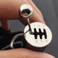 Car Gear Box Keychain Imitation 6 Speed Manual Car Styling Key rings.