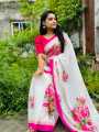 Chanderi Silk Digital Printed tassel Saree Soft and comfortable 12.5 Hand Saree For Women.