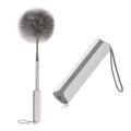 Electric Feather Duster, 360-Degree Electrostatic Duster, Feather Blanket, Household Dust Collector-White Gray.