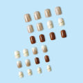 New Freh Wear Nail hort Fake Nail Nude Color Blooming Nail Tip Gentle Nail ticker Nail. 