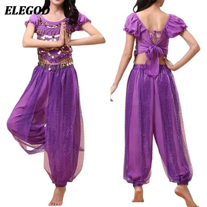 Ladies%20Belly%20Dance%20Costume%20Set%20Sequin%20Crop%20Top+Harem%20Pants%20Outfit%20Set%20Oriental%20Indian%20Dance%20Arabic%20Halloween%20Goddess%20Costumes%20-%20Image%203