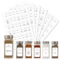 216 Spice Jar Labels Preprinted Waterproof Letter Kitchen Jars Stickers For Cans Self-Adhesive Labels Spice Storage Jar Label Kitchen Labels.