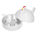 Egg Cooker 4 Eggs Chicken‑Shaped Heat Resistant Microwave Boiler For.