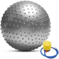 Big Size Chinese Gym Ball Yoga Fitness Ball With Pumper Pimpled / Guti / Dotted / Bubble  75cm   - Sports & Fitness. 