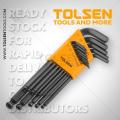 TOLSEN 13PCS Ball Point Long Arm Allen Hex Key Set (Inches) Black Finish 20090. 