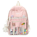 Bag large capacity Harajuku about college style backpack new small fresh Jane girl casual bag student Korean backpack. 