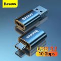 Baseus USB 3.1 OTG Adapter USB Type C to USB Female Converter For Macbook Pro Air Samsung S22 Xiaomi USB-C USBC OTG Connector.