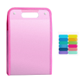 4Pcs A4 File Folders, Vertical A4 File Organizer with Handle with Portable 13 Pockets for Student, Business Durable Easy to Use Blue+Pink+Green+White. 