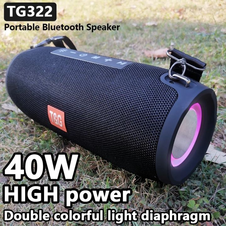 40W TG BoomBox High Power Waterproof Bluetooth Speaker Portable Sound Column Computer Subwoofer Radio Music Center Caixa De Som