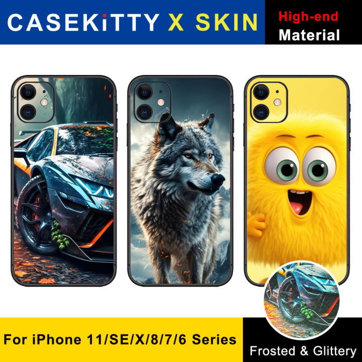 CASEKiTTY Skin Wrap Sticker Back Film For iPhone XR X XS Max 11 Pro 8 7 Plus SE 6 6S Protective Decal Thin Back Screen Protector