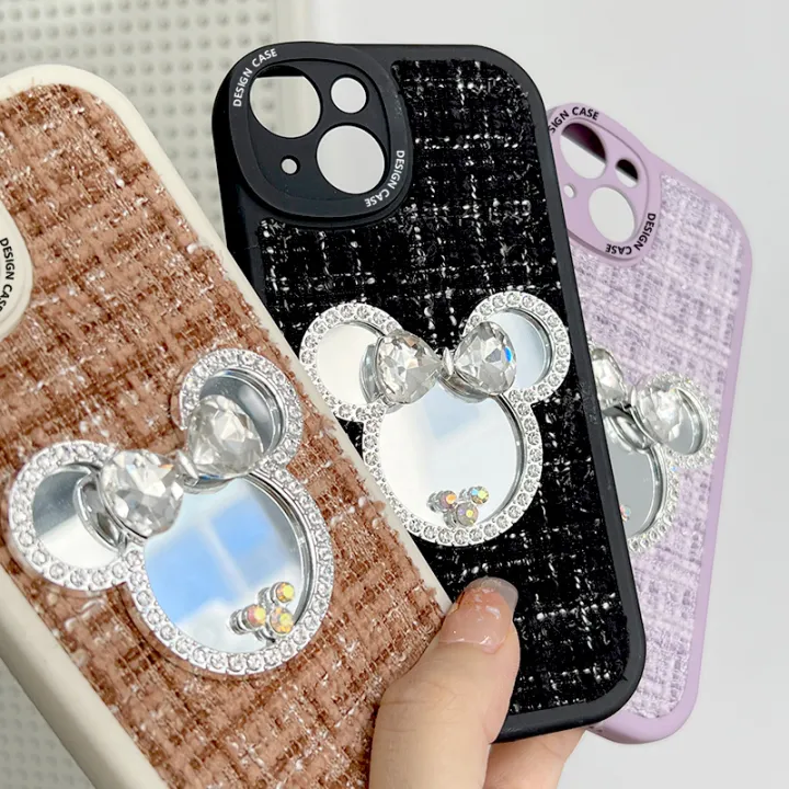 Jizetin%20for%20OPPO%20F19%20Pro%20/%20A94%20/%20Reno5%20F%20Back%20Cover%20Shiny%20Bowknot%20Makeup%20Mirror%20Fabric%20Texture%20Back%20For%20Girls%20Soft%20Silicone%20Edge%20Phone%20Case%20-%20Image%205