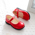 2021Spring New Childrens Girls shoes black student Leather shoes Girls Kids School Shoes Black Red White 3 4 5 6 7 8 9 10 15Year.