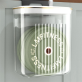 9L Cover Wall Mounted Trash Can with Lid Waste Bin Kitchen Cabinet Door Hanging Trash Green. 