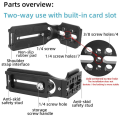 Foldable Universal Camera L Bracket Release L Plate Quick Release Plate 1/4 in Screw Compatible for.