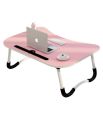 Purpose Portable Laptop Table, Study table, Bed Table, Breakfast Table with Dock Stand and Foldable/Ergonomic & Rounded Edges/Non-Slip Legs - Smart  Multifunctional. 